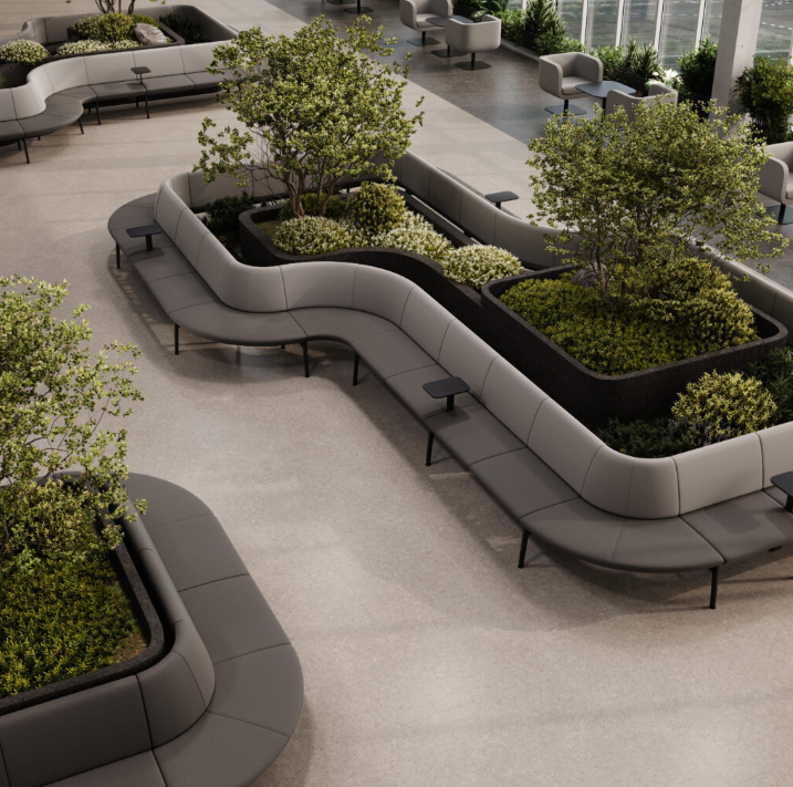 Riyadh International Airport seating area